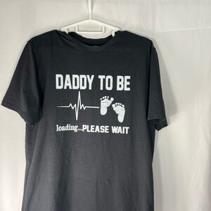 Daddy To Be Loading Graphic Tee - Charcoal